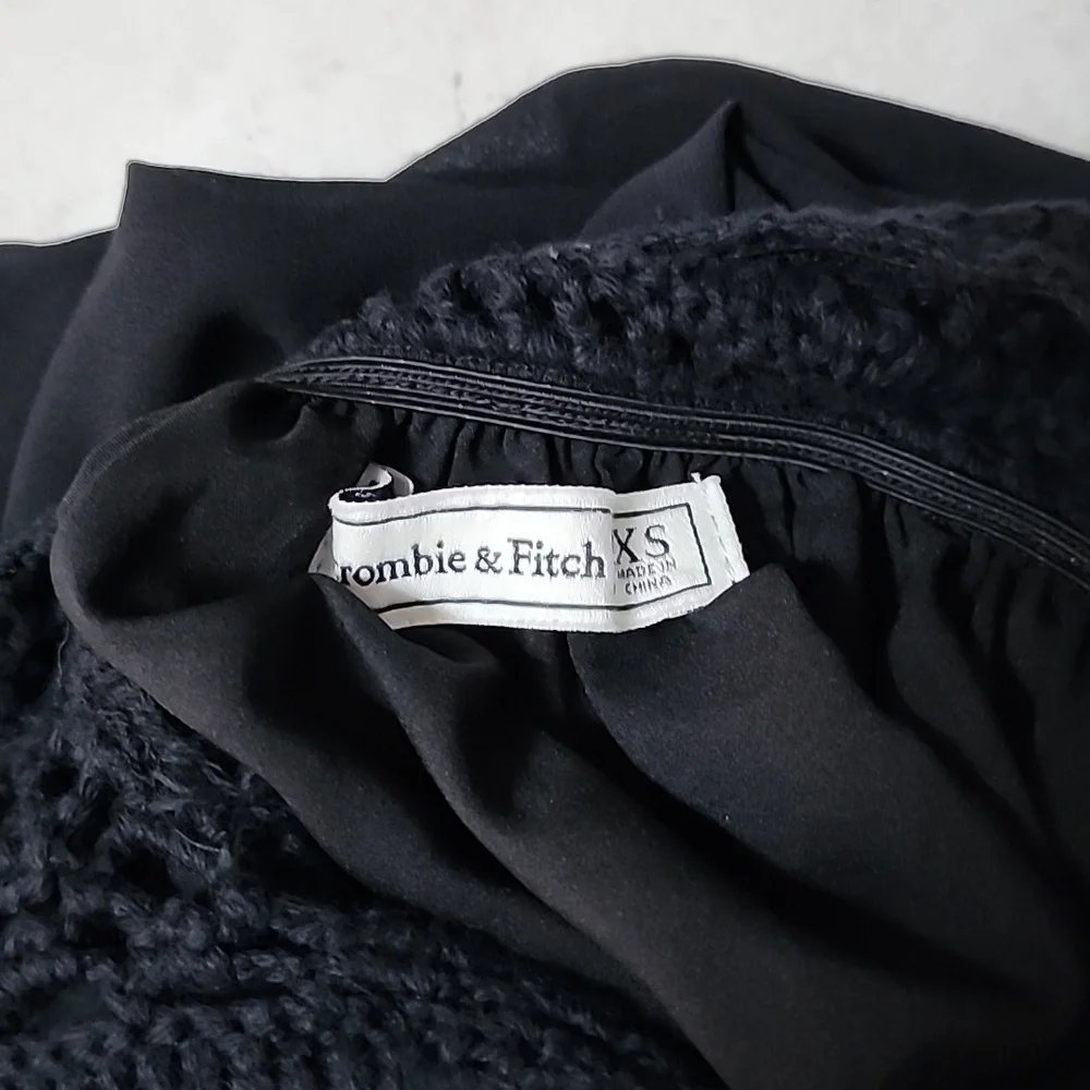 🖤🖤 ABERCROMBIE Crochet Top Black Beach MAXI DRESS 🖤🖤